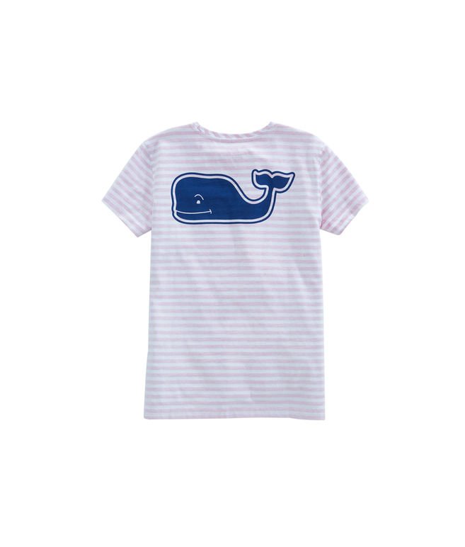 Girls Feeder Stripe Whale Tee