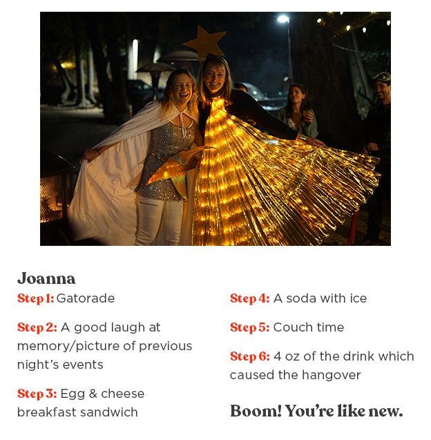 Joanna's Tips for Curing Your Hangover