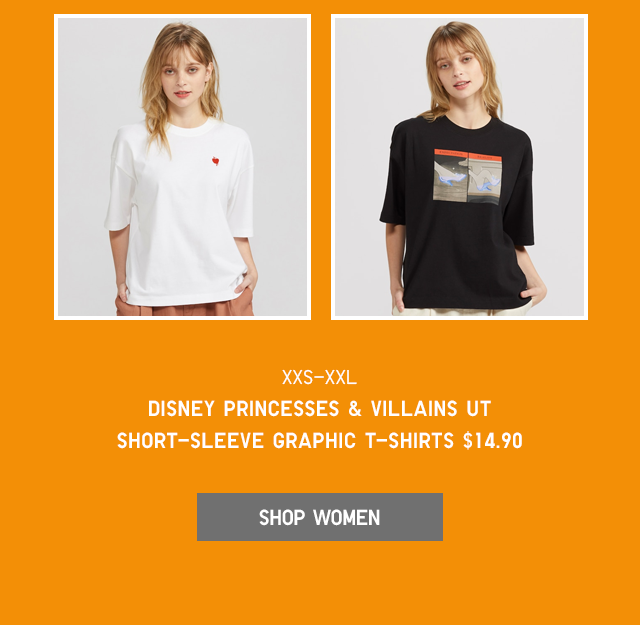 PDP4 - WOMEN DISNEY PRINCESSES & VILLAINS UT SHORT-SLEEVE GRAPHIC T-SHIRTS