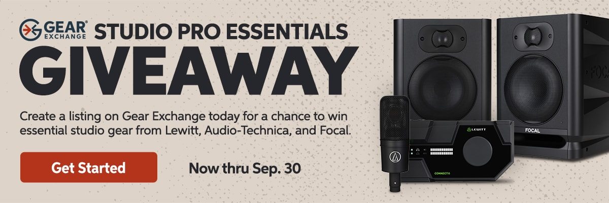 Gear Exchange Studio Pro Essentials Giveaway. Get started.