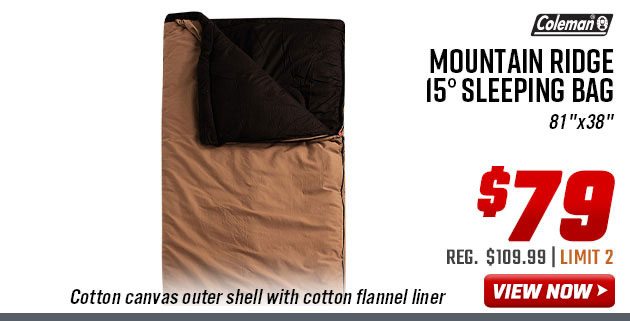 ''Coleman Mountain Ridge 15° Sleeping Bag''