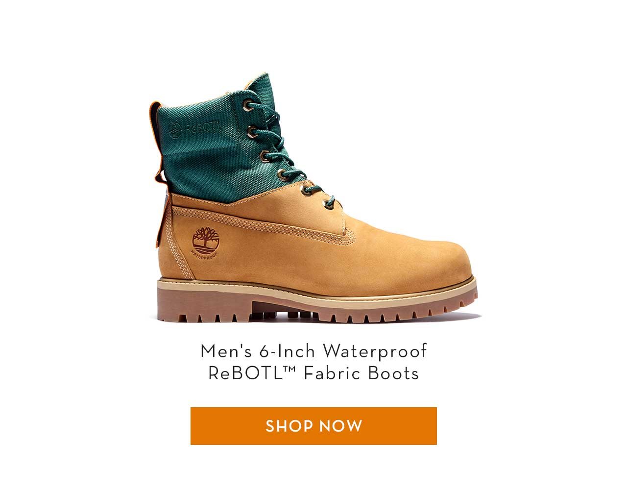 MEN’S 6-INCH WATERPROOF REBOTL™ FABRIC BOOTS SHOP NOW