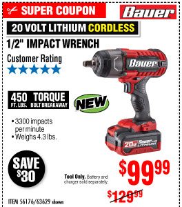 View 20V Hypermax™ Lithium 1/2 in. Impact Wrench - Tool Only