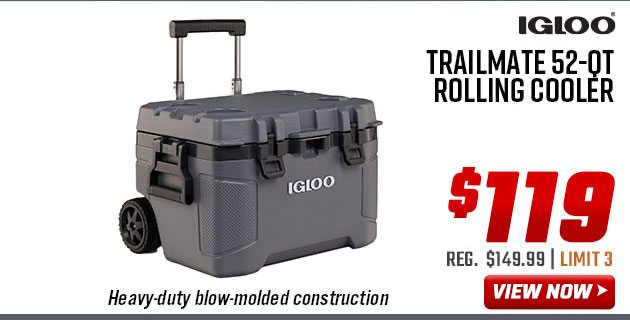 Igloo Trailmate 52-Qt Rolling Cooler