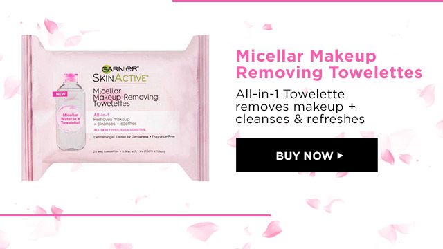 Micellar Makeup Removing Towelettes - All-in-1 Towelette removes makeup plus cleanses & refreshes - BUY NOW >