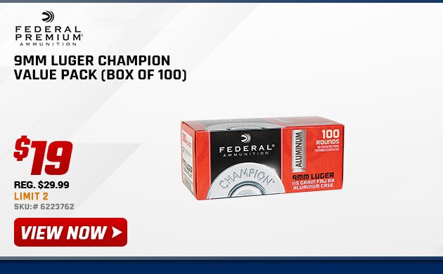 Federal 9mm Luger Champion Value Pack (Box of 100)