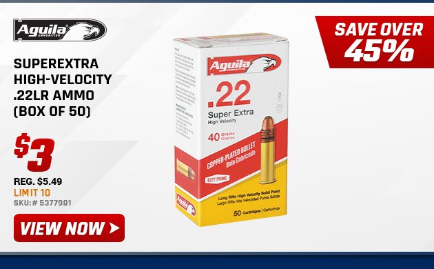 Aguila Ammunition SuperExtra High-Velocity .22LR Ammo (Box of 50)