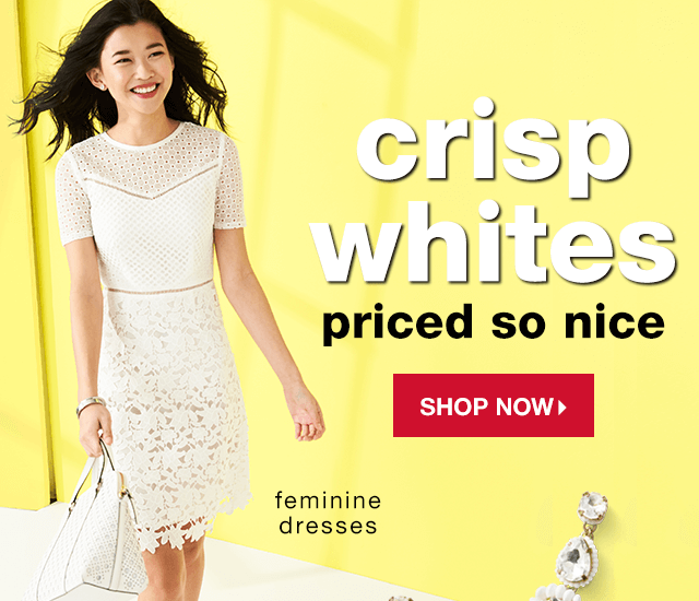 Crisp Whites Priced So Nice: Feminine Dresses - Shop Now