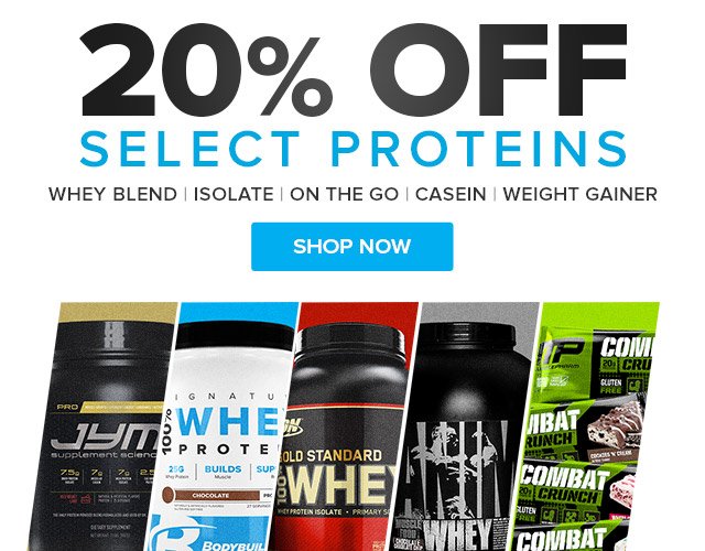 20% Off Select Proteins. Shop Now.