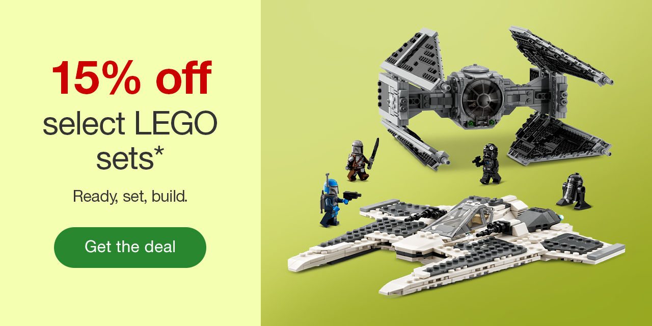 15% off select LEGO sets* Ready, set, build. Get the deal