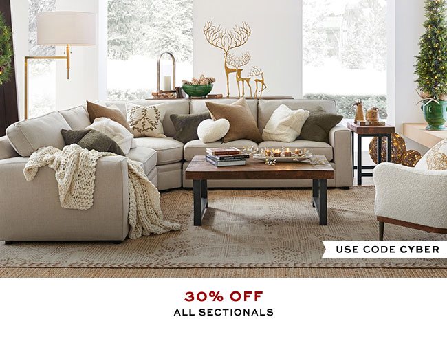 30% OFF ALL SECTIONALS