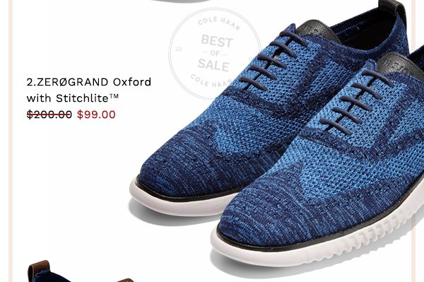 2.Zerogrand Oxford with StitchliteTM $99.00