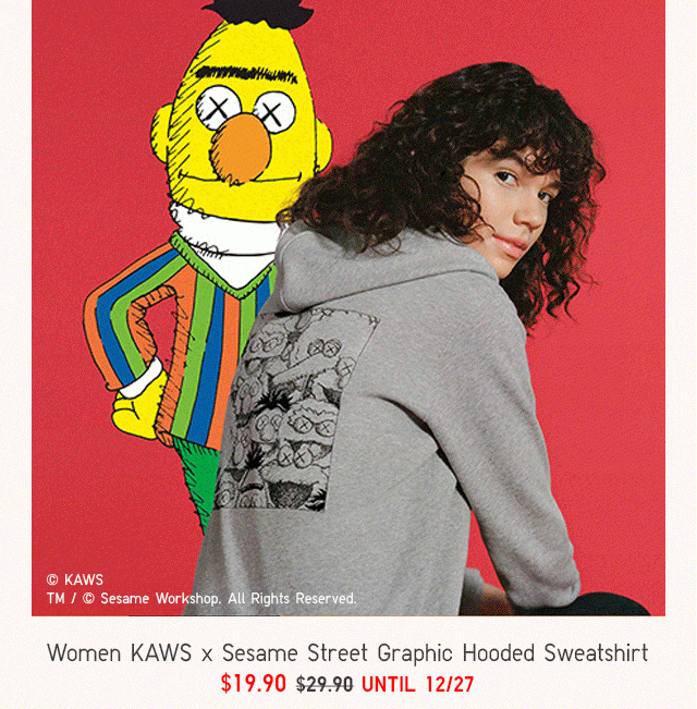 KAWS X SESAME STREET SWEATSHIRT $19.90