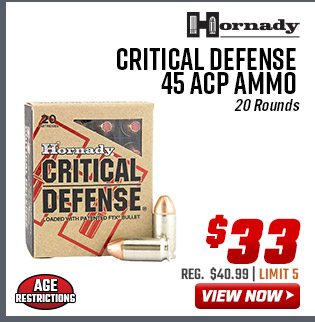 Hornady Critical Defense 45 ACP Ammo