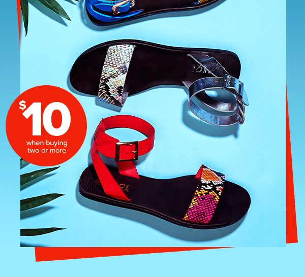 Shop $10 Sandals