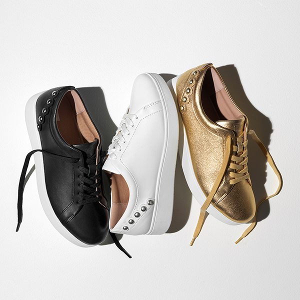 rally scallop leather sneakers