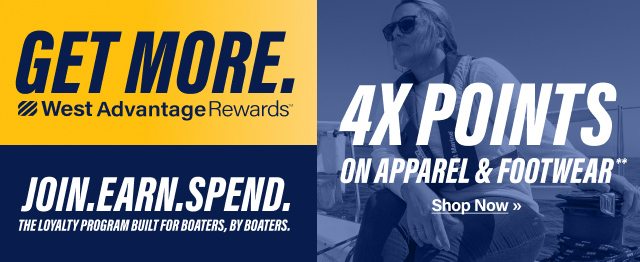 Get More with West Advantage Rewards. 4x Points on Apparel & Footwear** - Shop Now