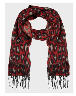 Red leopard scarf