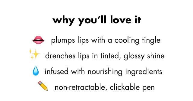 plumps lips with cooling tingle