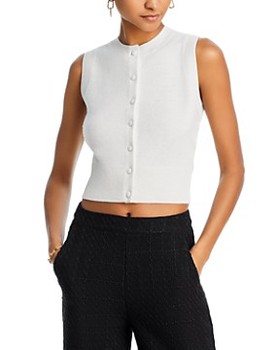 Aqua x Liat Baruch Cashmere Crewneck Sleeveless Cropped Sweater - Exclusive