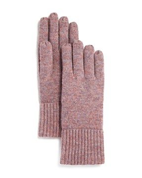 C by Bloomingdales Chunky Rib-Trim Cashmere Gloves - 100% Exclusive