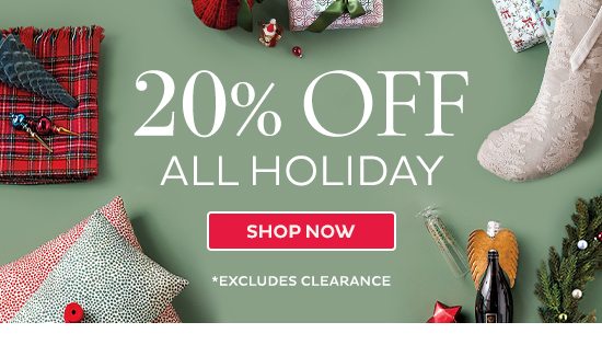 20% Off All Holiday (Excludes Clearance)