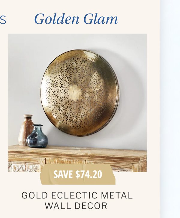 Gold Eclectic Ornamental Metal Wall Decor | SHOP NOW