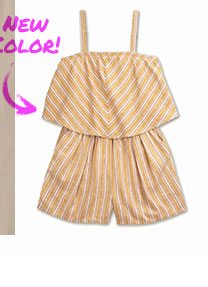 Shop the Taj Hemp Romper - Sunset Stripe - Beach to dinner playsuit