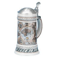 Old World Map Stein