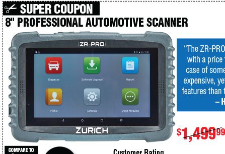  ZR-PRO Professional Automotive Scanner 