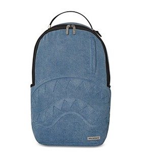 Sprayground Shark Smash Denim Dlxs Embossed Backpack