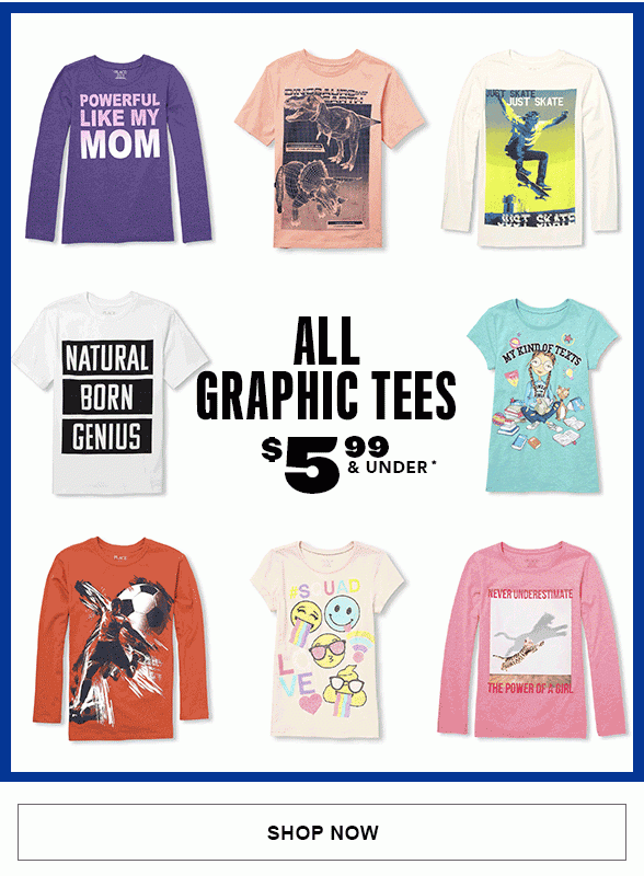 All Graphic Tees $5.99 & Under