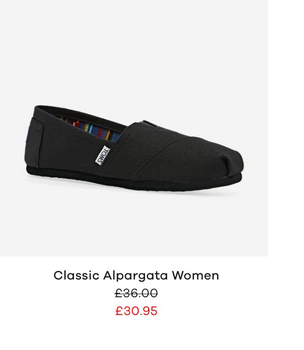 Toms Classic Alpargata Womens Slip On Shoes