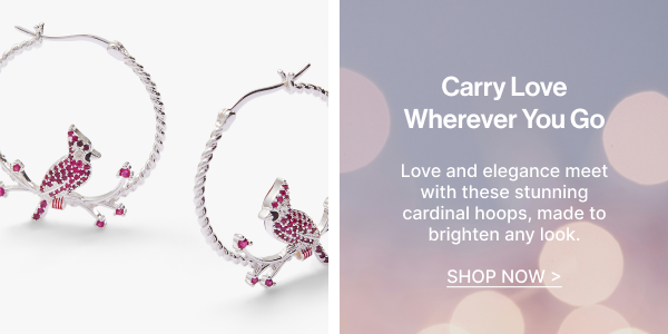 Carry Love Wherever You Go | Cardinal Hoop Earrings