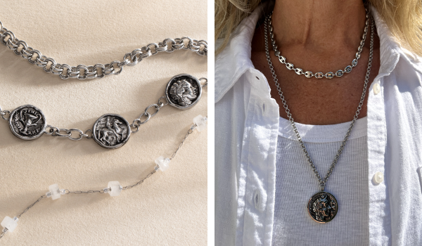 Featuring a revolutionary design and vintage coins, these pieces blend timeless and modern style. 