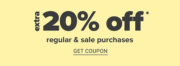 Extra 20% off Regular & Sale Purchases - Get Coupon