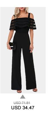 verlay Embellished Strappy Cold Shoulder Black Jumpsuit