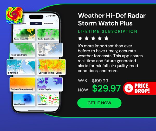 Weather Hi-Def Radar Storm Watch Plus: Lifetime Subscription