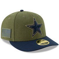 Men's Dallas Cowboys New Era Olive/Navy 2018 Salute to Service Sideline Low Profile 59FIFTY Fitted Hat