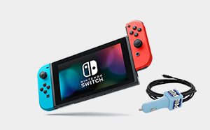 Nintendo Switch Console + PowerA-POW Block Car Charger