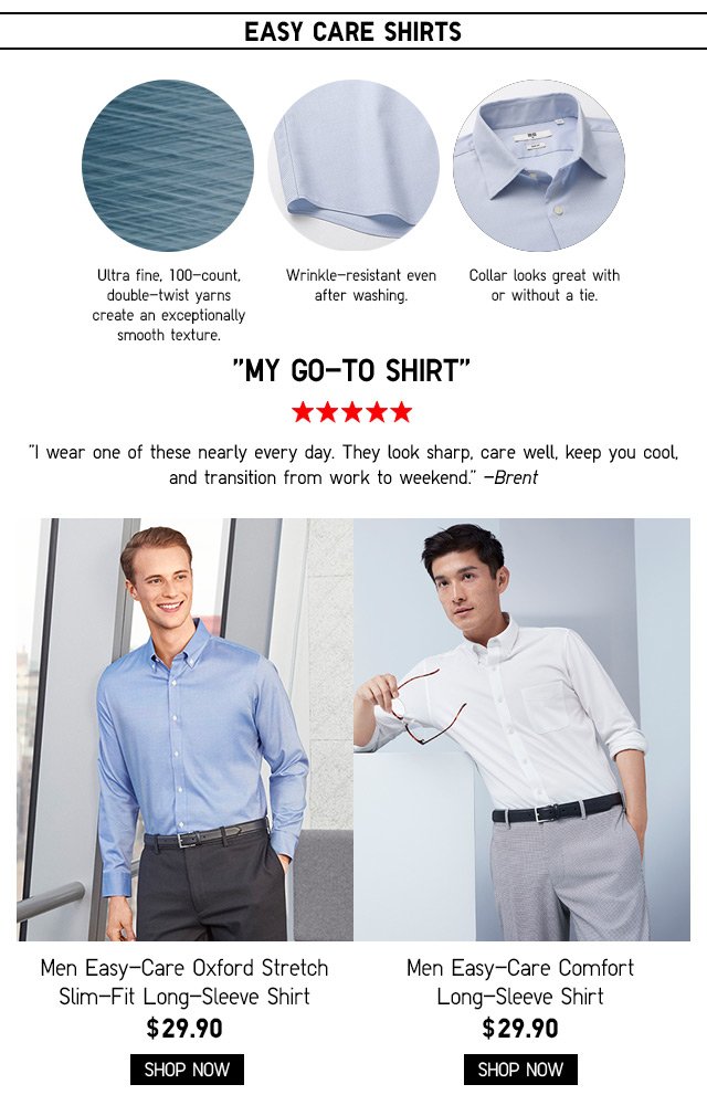 MEN EASY CARE SHIRTS - SHOP NOW