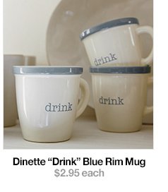 Dinette Drink Blue Rim Mug