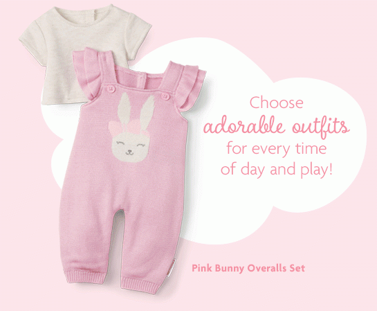 Choose adorable outfits for every time of day and play!