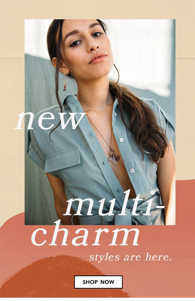 New multi-charm styles are here. Featuring genuine gemstones and meaningful symbols. 