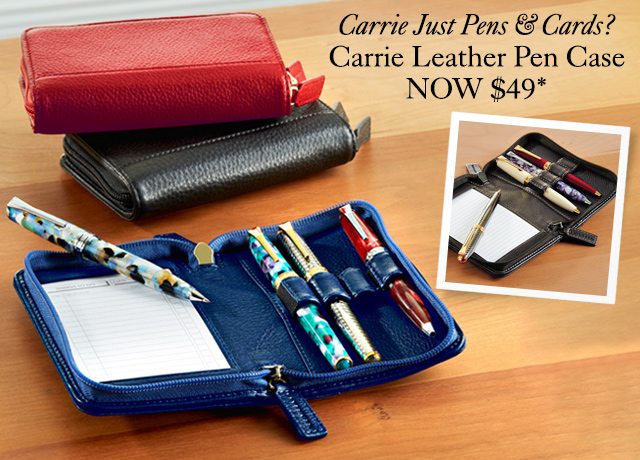 Carrie Leather Pen Case