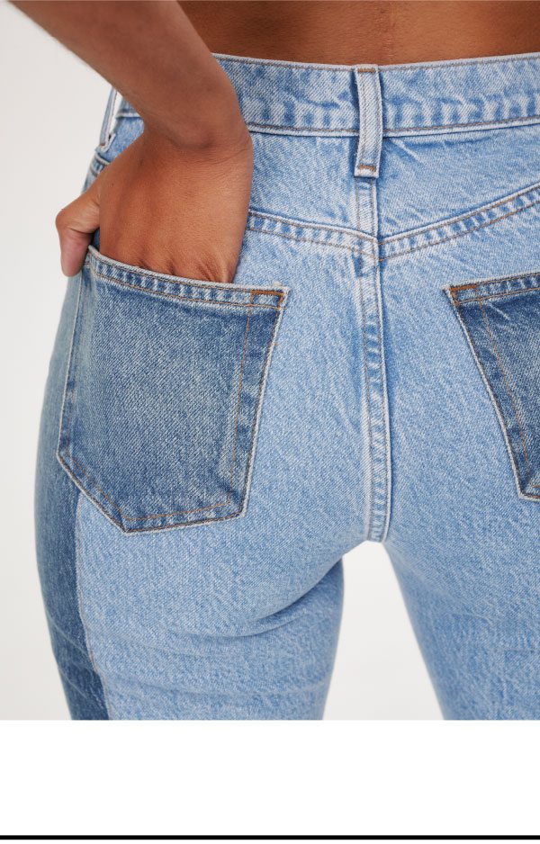 Cynthia Reworked High Rise Straight Jeans