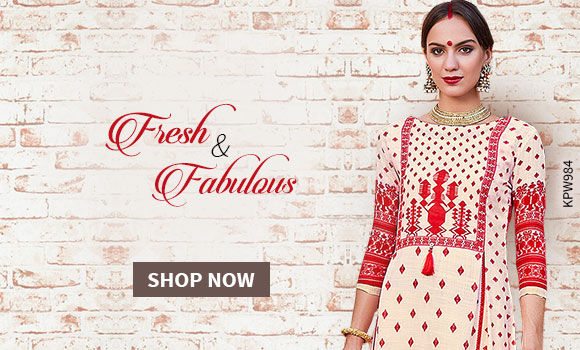 New additions in sarees, salwar suits, and more. Explore!