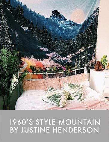  1960's Style Mountain Collage by Justine Henderson 