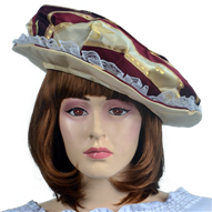 Womens Striped Renaissance Hat