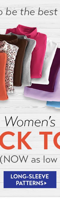 Women's Long-Sleeve Pattern Mock Tops